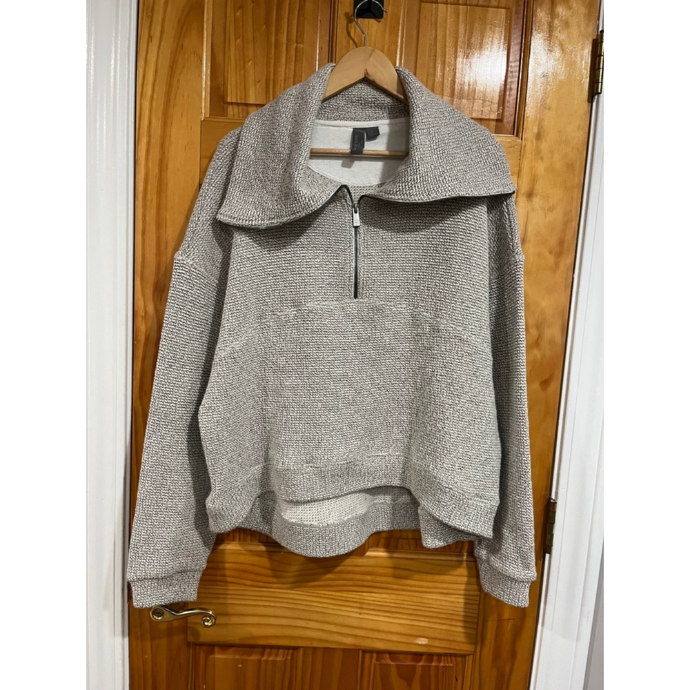 Womens Sweaty Betty Restful Boucle Half Zip Sweatshirt Lily White Size Us 10